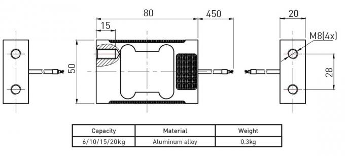 F4841 van de Celsensoren van de Schaallading van de het Aluminiumlegering de Ladingscel voor Gewichtsmeting