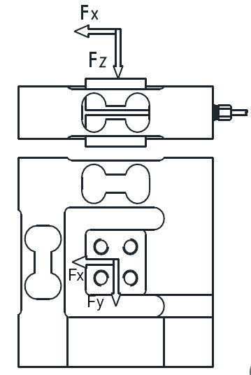 Aangepast Driedimensioneel van de de Ladingscel van de Kracht Multias Sensor Vierkant Type