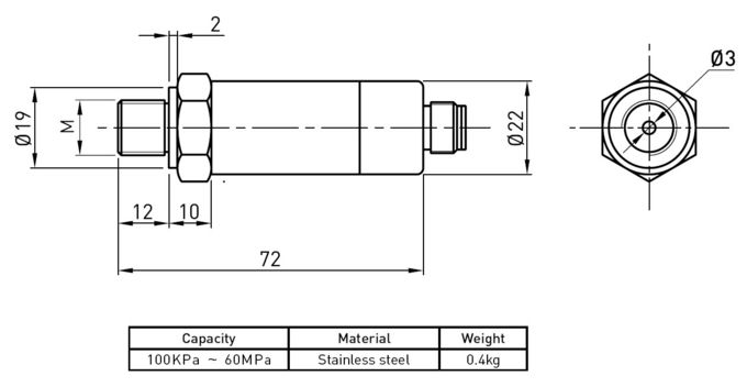 Van de micro- de Hydraulische Druksensor 0-10v Spanningsmaat voor Luchtcompressor